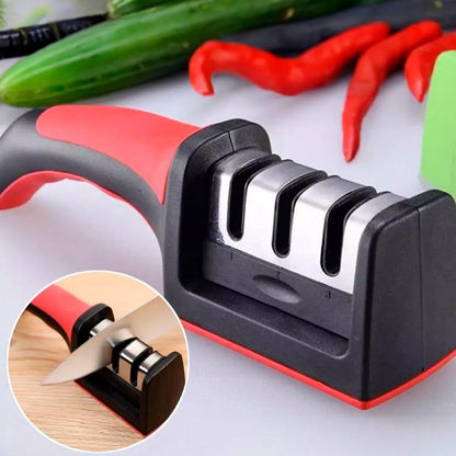 Afilador De Cuchillos Profesional 3 Etapas De Mango