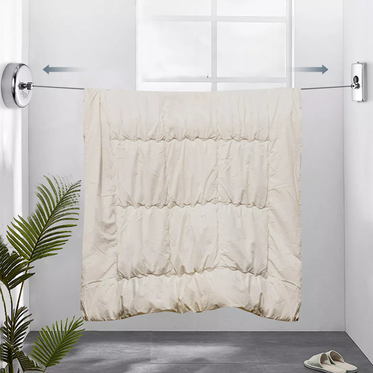 Tendedero Retráctil Colgante Pared Ajustable Ropa