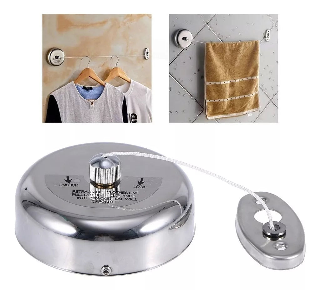 Tendedero Retráctil Colgante Pared Ajustable Ropa