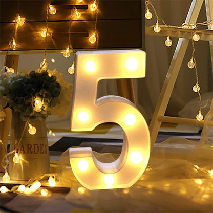 Números Luz Led Lampara Decorativa