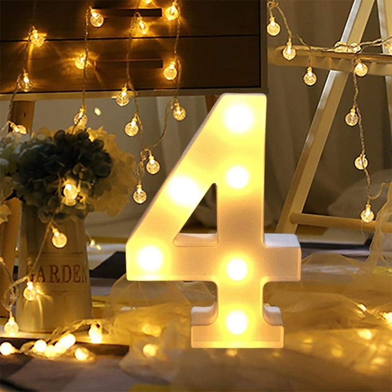 Números Luz Led Lampara Decorativa