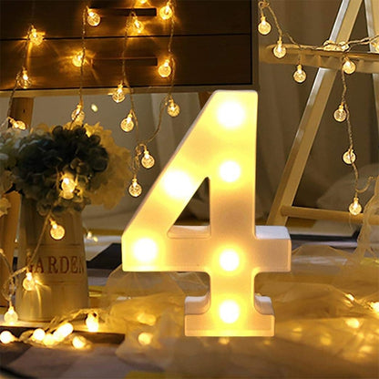 Números Luz Led Lampara Decorativa