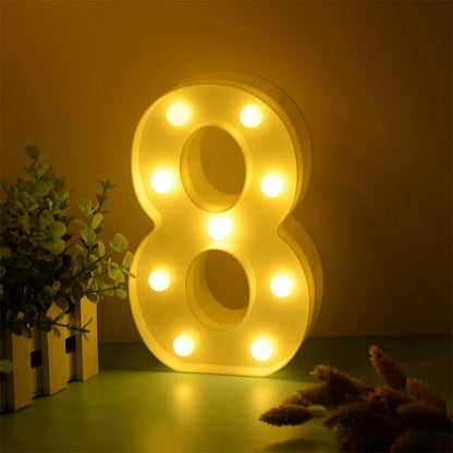 Números Luz Led Lampara Decorativa