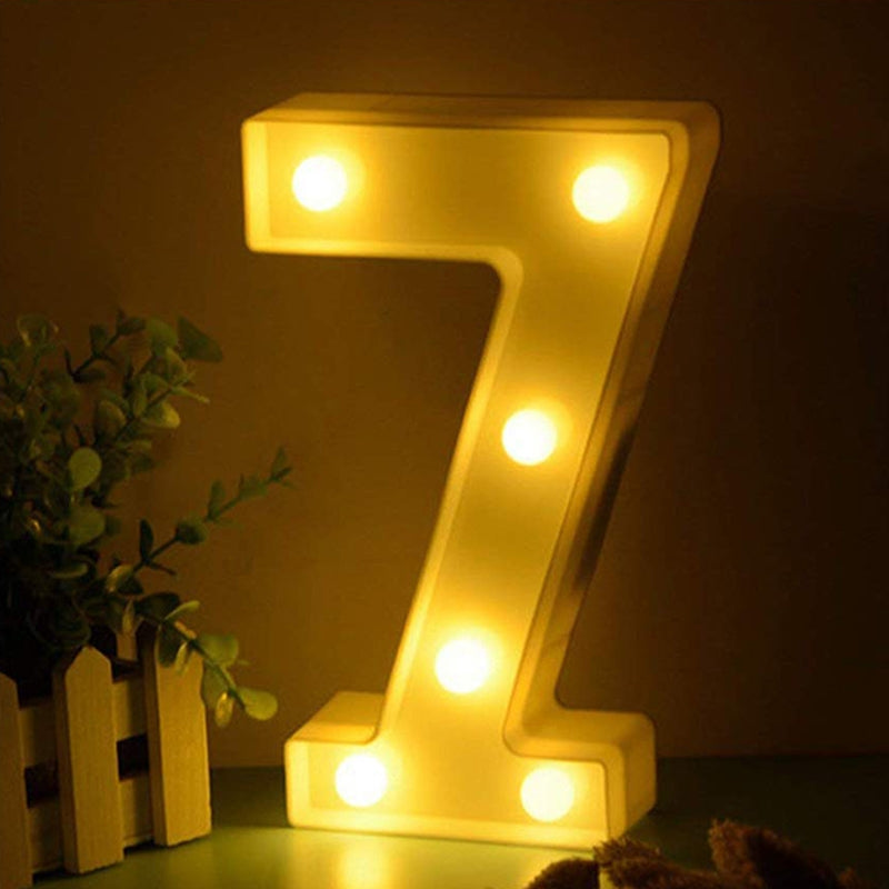 Números Luz Led Lampara Decorativa