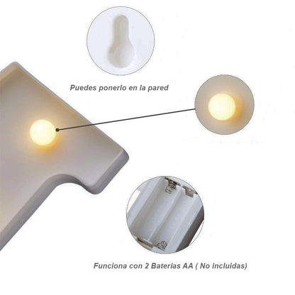 Números Luz Led Lampara Decorativa