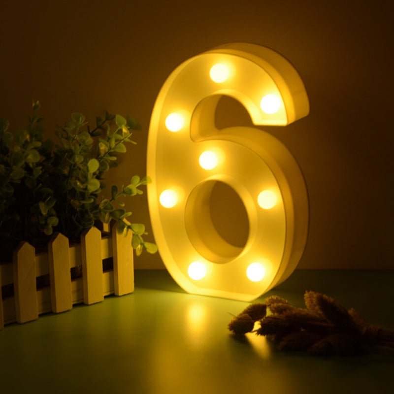 Números Luz Led Lampara Decorativa